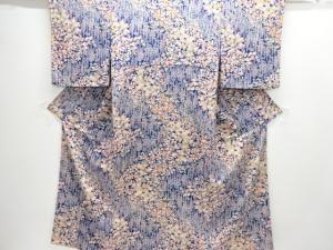 草花模様小紋着物